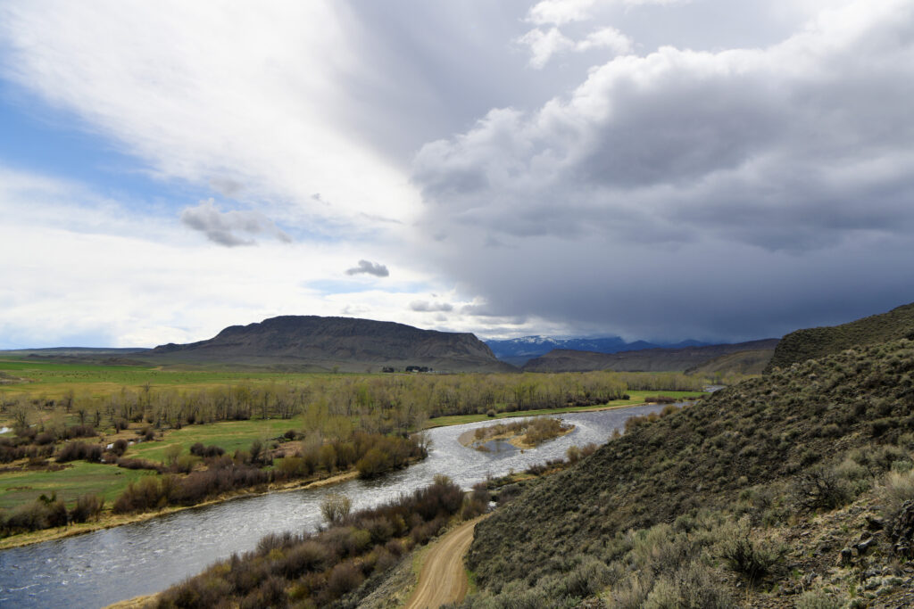overhead view of a tributary of the Missouri River