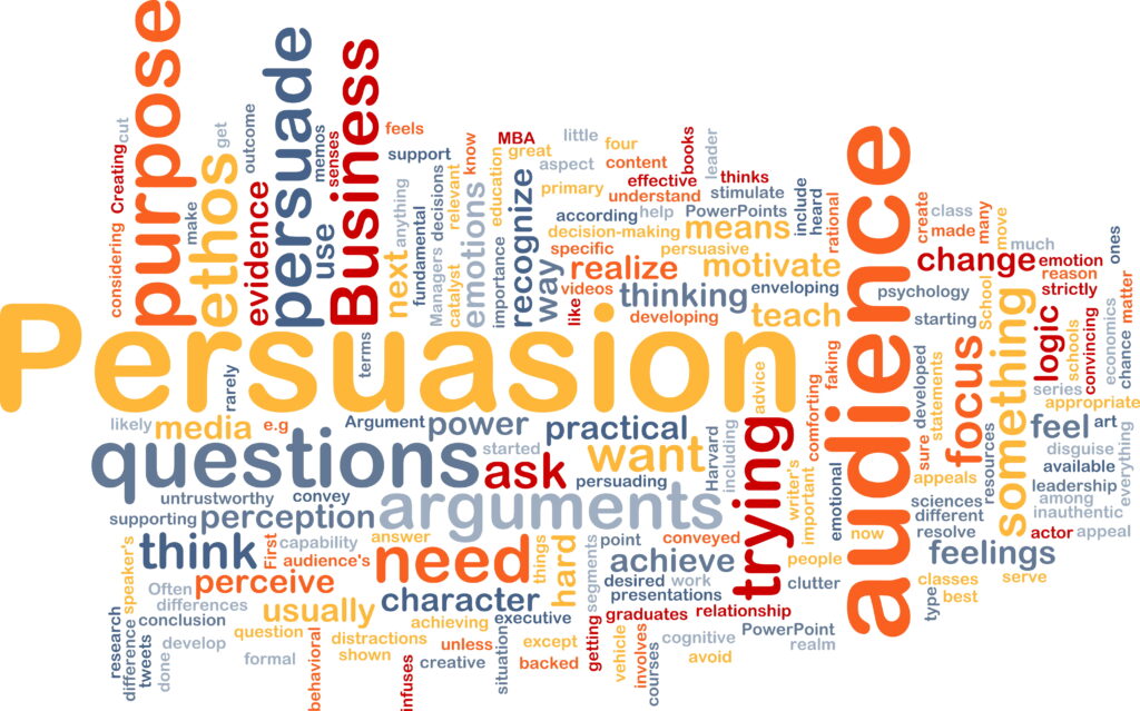 Persuasion-themed word art